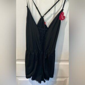 TAREA Elegant Black Lace Chemise romper
